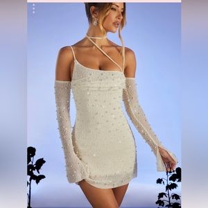 ❌SOLD❌ Oh polly Embellished Asymmetric Corset Mini